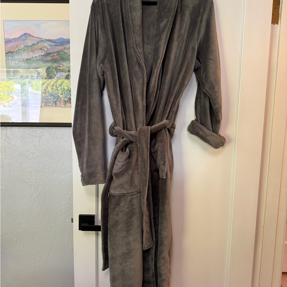 RH Plush Gray Robe